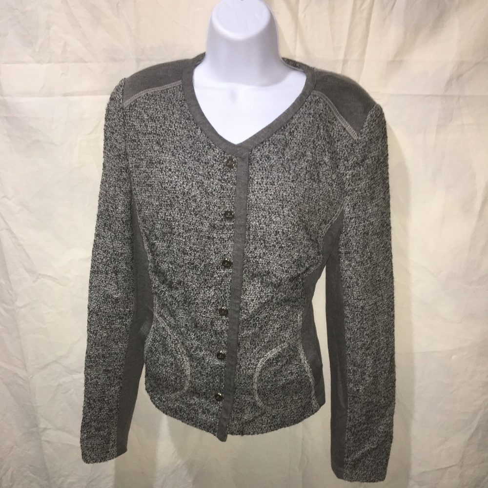 *Basler Womens 10 Snap Front Gray Career Blazer❤️